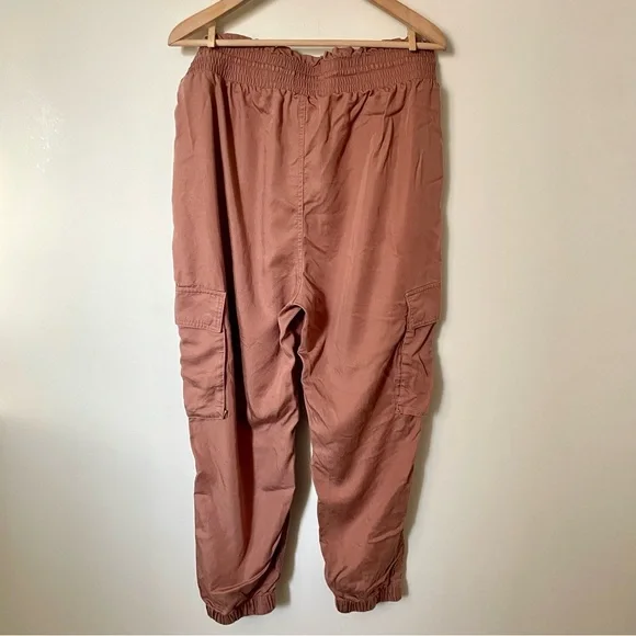 Abercrombie and Fitch Cargo Jogger Pull On Pants High Rise Brown Size XL - Picture 5 of 9